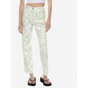 Aritzia WILFRED FREE Vera Pant High Waist Pastel Print Size 6- Boho/70's/Hippie